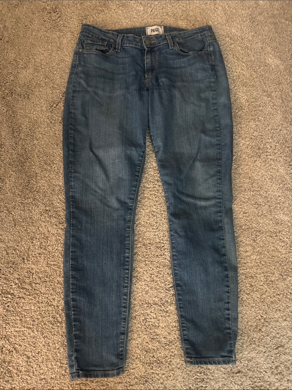 PAIGE Skinny Jeans in Medium Blue Wash